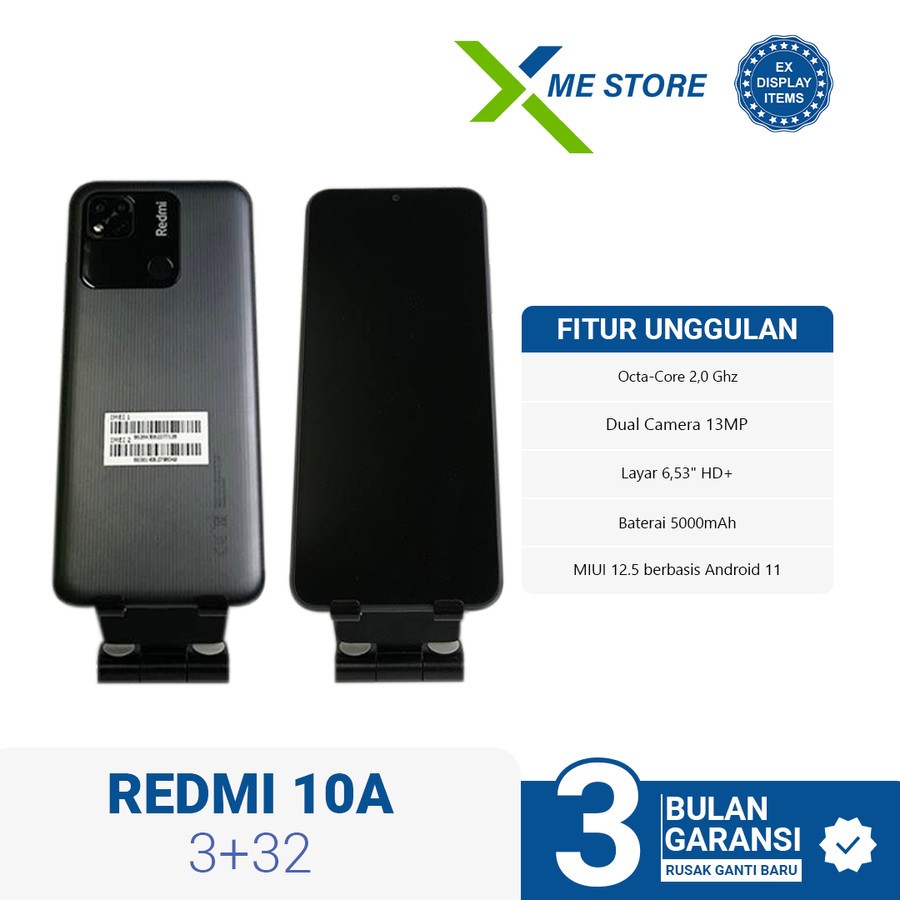REDMI 10 A 3/32GB, 4/64GB EX DISPLAY / EX DEMO HP ONLY