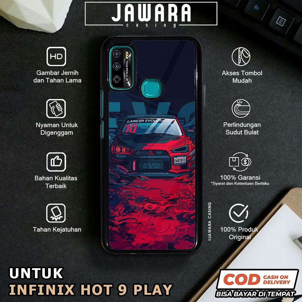 Case Infinix Hot 9 Play Casing Infinix Hot 9 Play [CARS] Premium Glossy Case Hp Infinix Jawara Casin