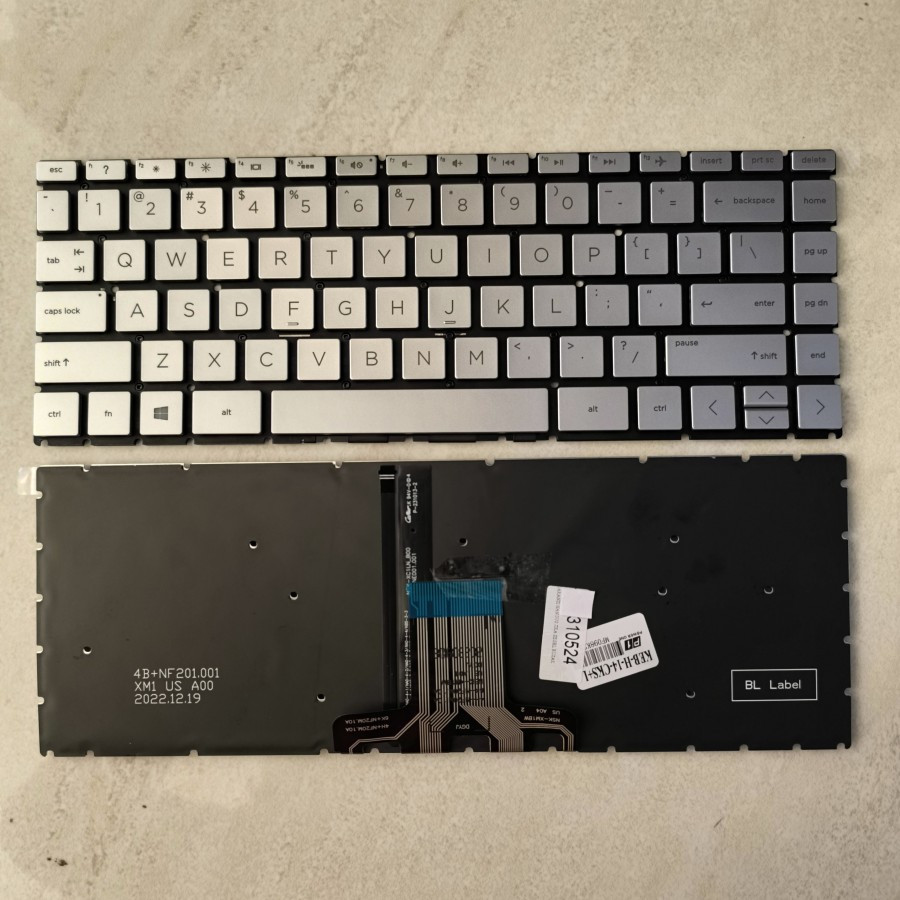 Keyboard HP X360 14-CK 14CK Silver Backlite