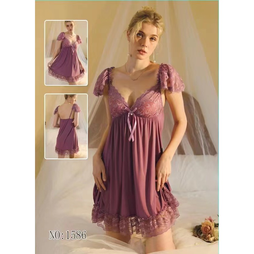 LindaGalz Sexy Lingerie Jumbo Big Size Baju Tidur Sexy 1586 Baju Haram Wanita Lingerie Wanita Premiu