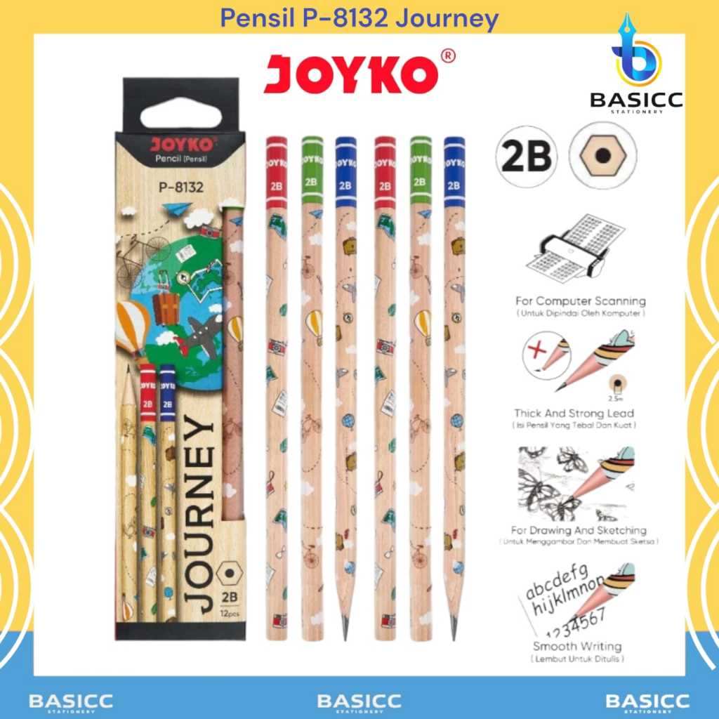 

Joyko Pensil Pencil 2B P-8132 | @1Ktk=12Pcs