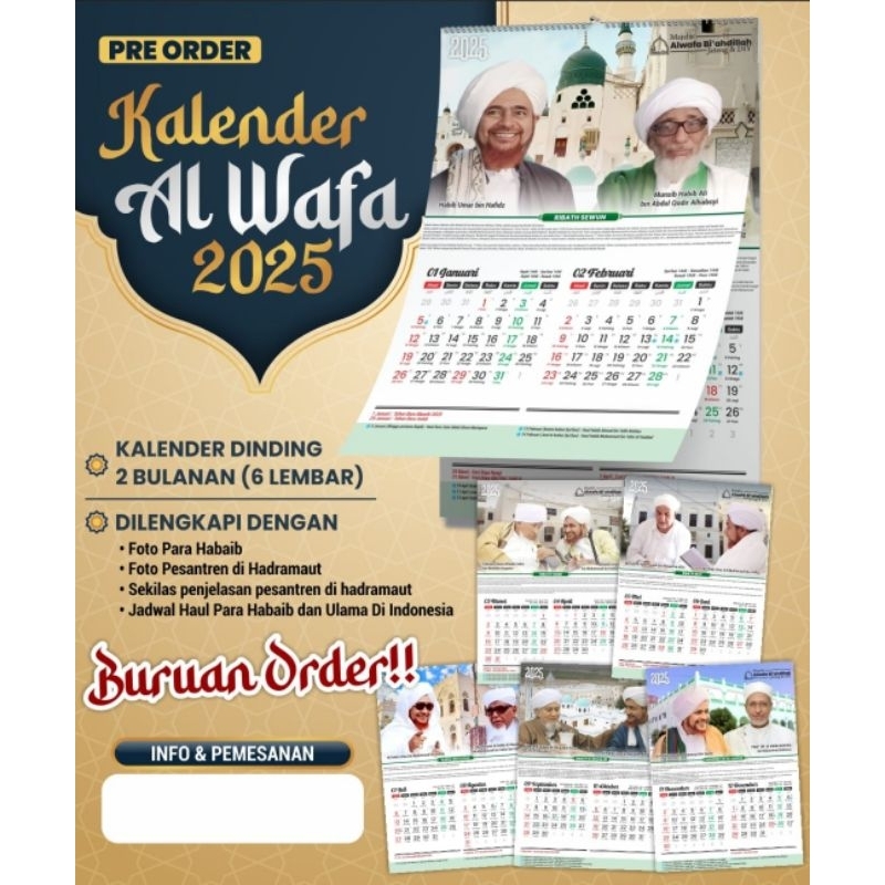 

READY Kalender ALWAFA 2025 FREE ONGKIR