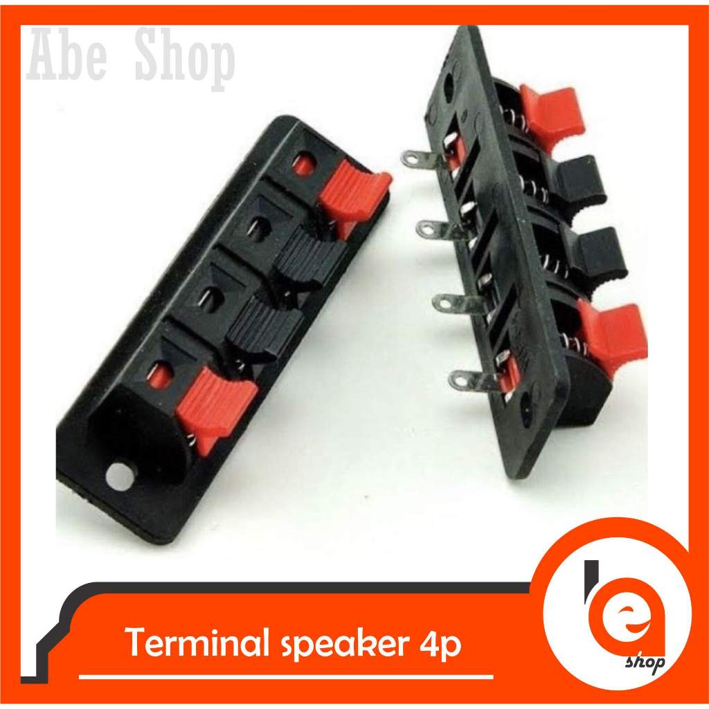 Terminal Speaker 4 Pin Kecil Terminal Speaker Stereo 4P DIY