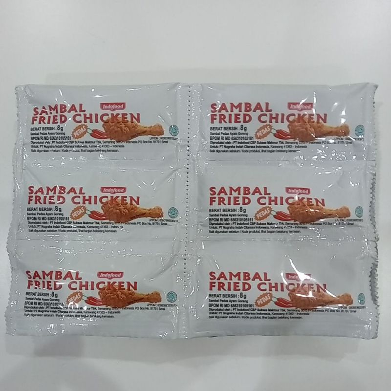 

Indofood Sambal Pedas Ayam Goreng 24 Sachet @8 gram