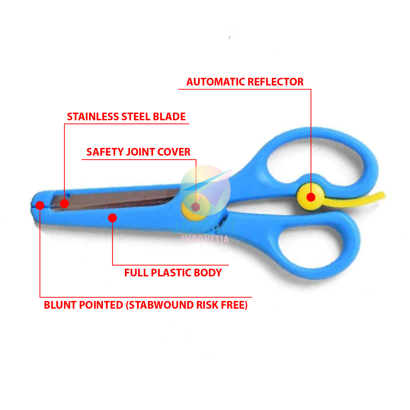 

tyvf (12 Pcs) GROSIR Gunting Kertas Anak Ujung Tumpul Kecil 13 cm Stainless Steel Tajam Aman Sekolah