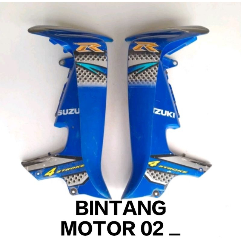 sayap kanan kiri smash 110 lama warna biru plus stiker