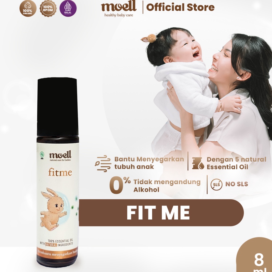 

Terlaku Moell Fitme Natural Essential Oil 8ml Bantu Menyegarkan Tubuh Anak