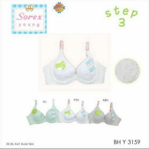 RVC75 - SOREX Minibra Berkawat Katun Polos Anak Perempuan 32-36 Sorex BH Mini Anak Cewek Tanpa Busa 