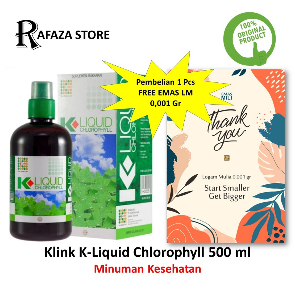 

Klink Klorofil K Liquid Chlorophyll Minuman Kesehatan 500 ml