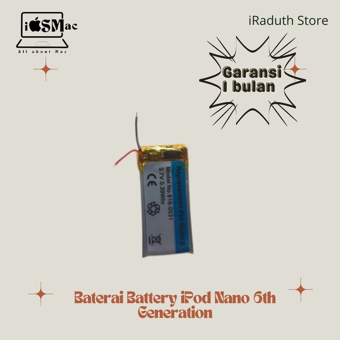 Baterai Battery Ipod Nano 6th Gen