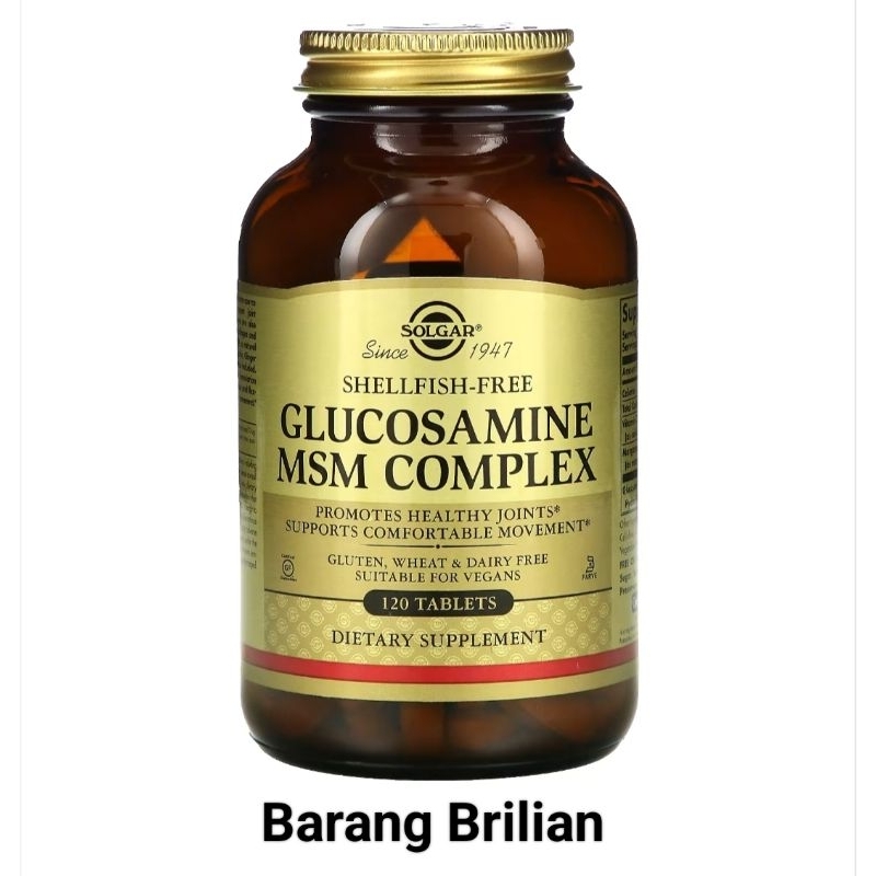Solgar Glucosamine MSM Complex 120 Tablets ORI USA