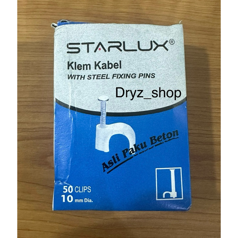Klem kabel paku beton 10mm / klem paku beton asli / klem kabel starlux