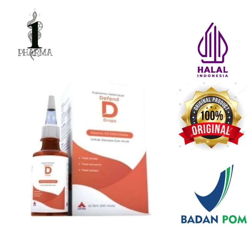 defend d drops / vitamin d3 tetes untuk anak dan bayi / vitamin d3 330iu