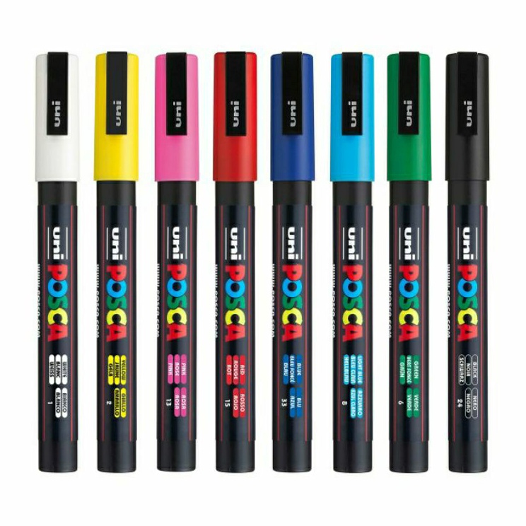 

Uni Posca Paint Marker PC3M Fine Point bullet shaped 9 13mm