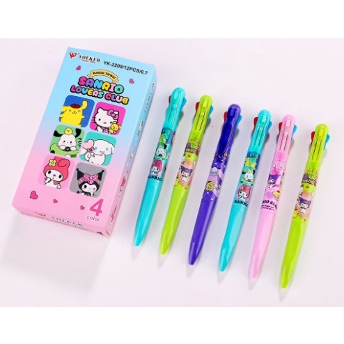 

Terlaku 12pc Bolpen Pulpen Pen 4 Warna Kuromi Melody Sanrio Fancy