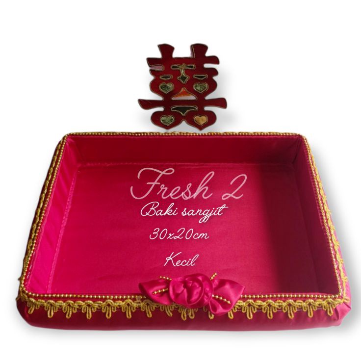 kotak sangjit kecil 3x2 cm  box hantararan  kotak merah  baki sangjit