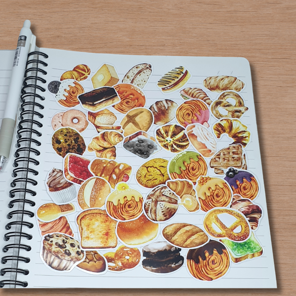 

Sticker Bread Edition | Sticker Aesthetic | Sticker Vinyl Waterproof | Untuk Journal, Casing Hp, Laptop