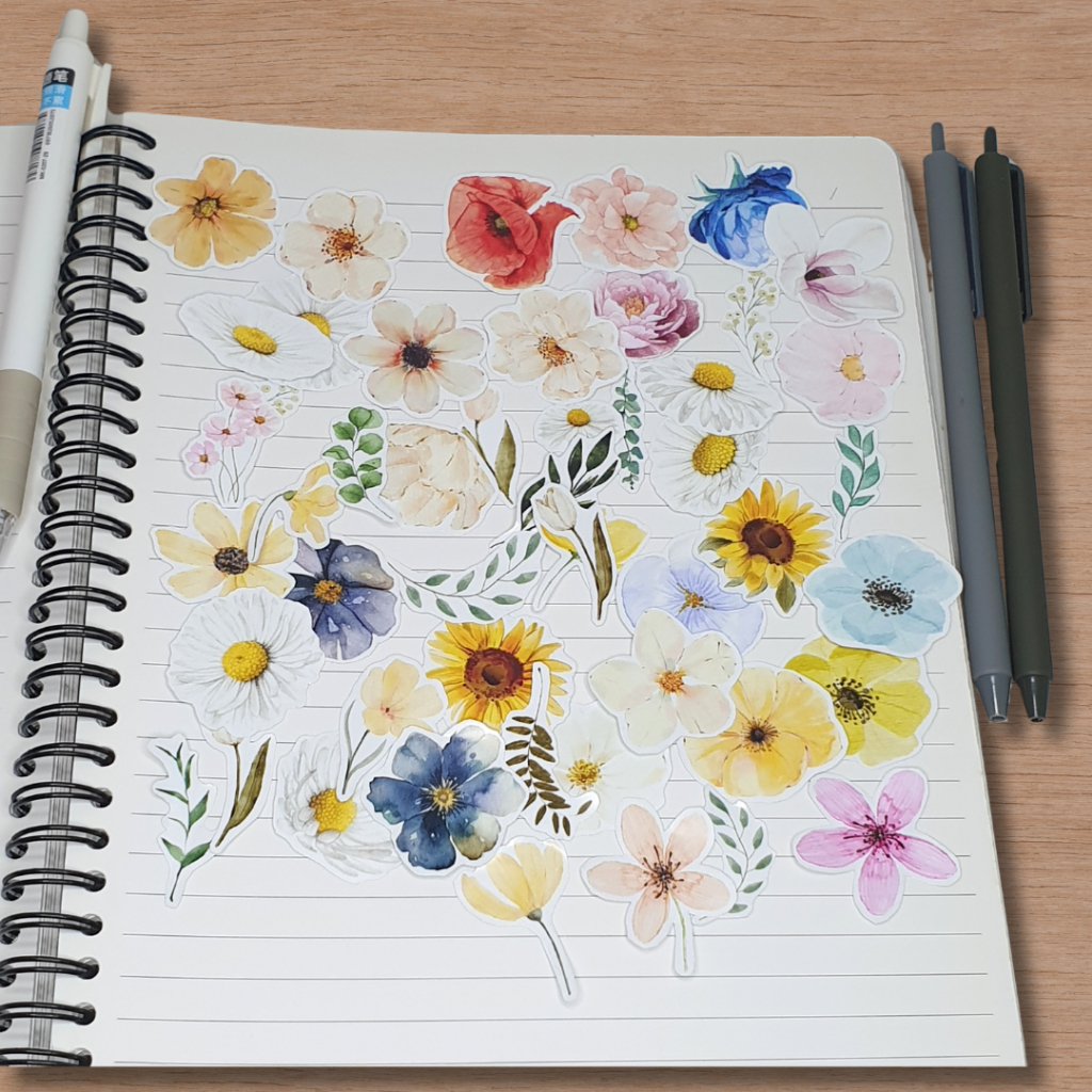 

Sticker Flowers Edition | Sticker Aesthetic | Sticker Vinyl Waterproof | Untuk Journal, Casing Hp, Laptop