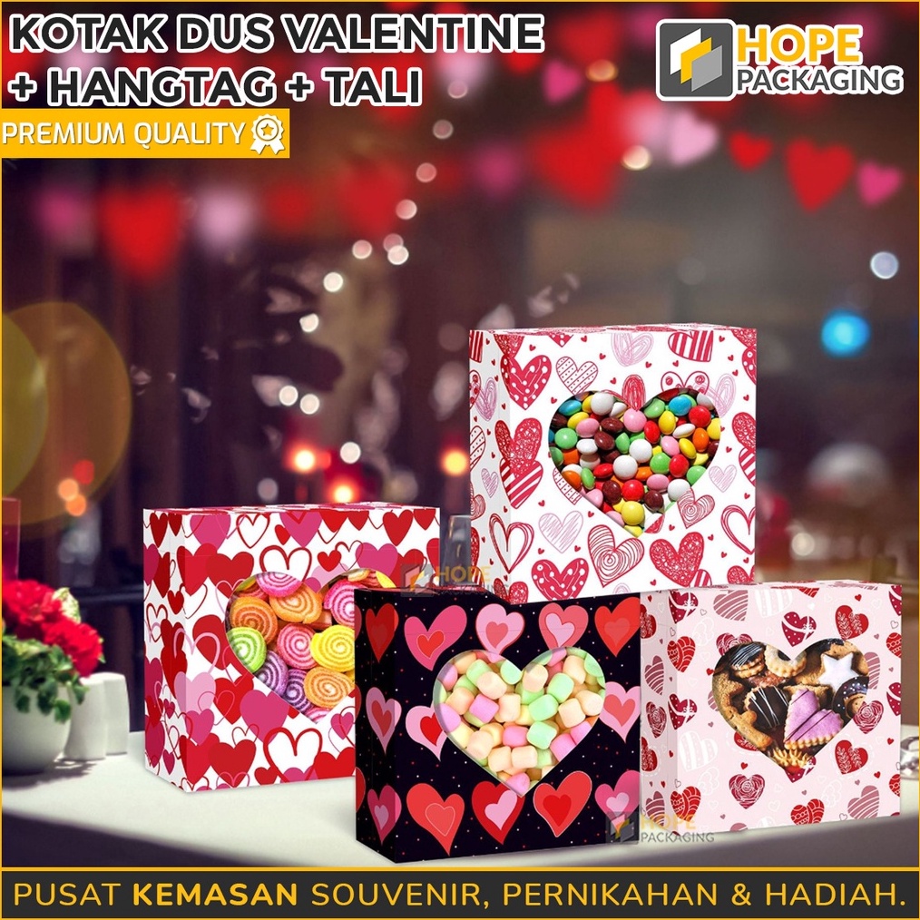 

HEBOH Kotak Dus Motif Love Hangtag Tali Kotak Permen Souvenir Hampers Coklat Kotak Box Coklat Gift Box Souvenir Motif Love Box Dus Kotak Permen