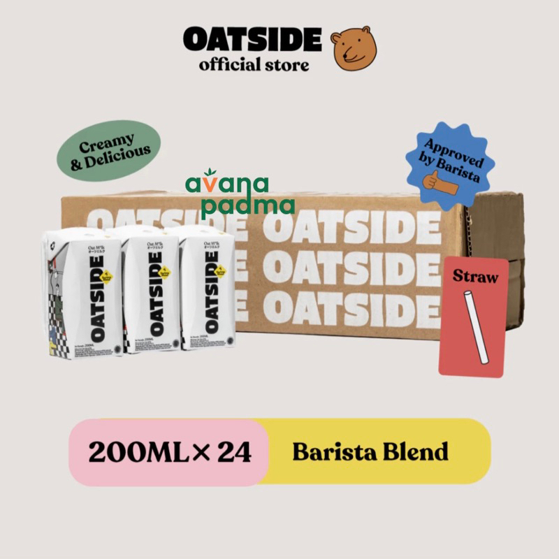 

Oatside Oat Milk Mini Straw 200ml (Isi 24/Karton) (4 Varian Rasa)