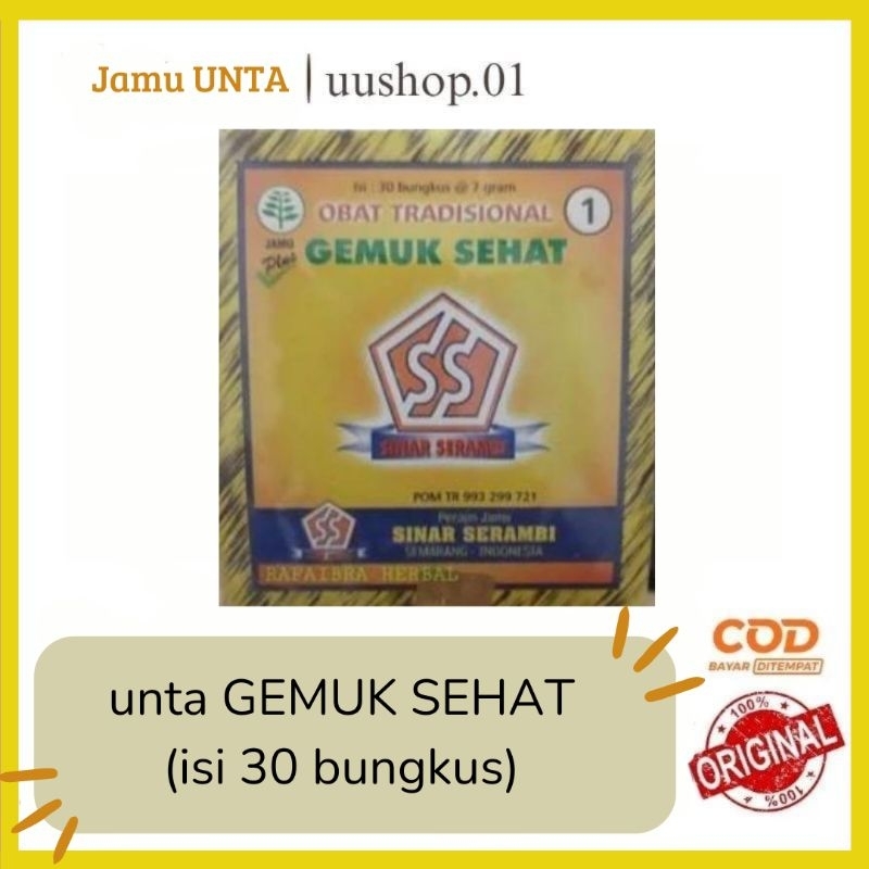 

Jamu Gemuk Sehat Cap Unta (30 sachet)