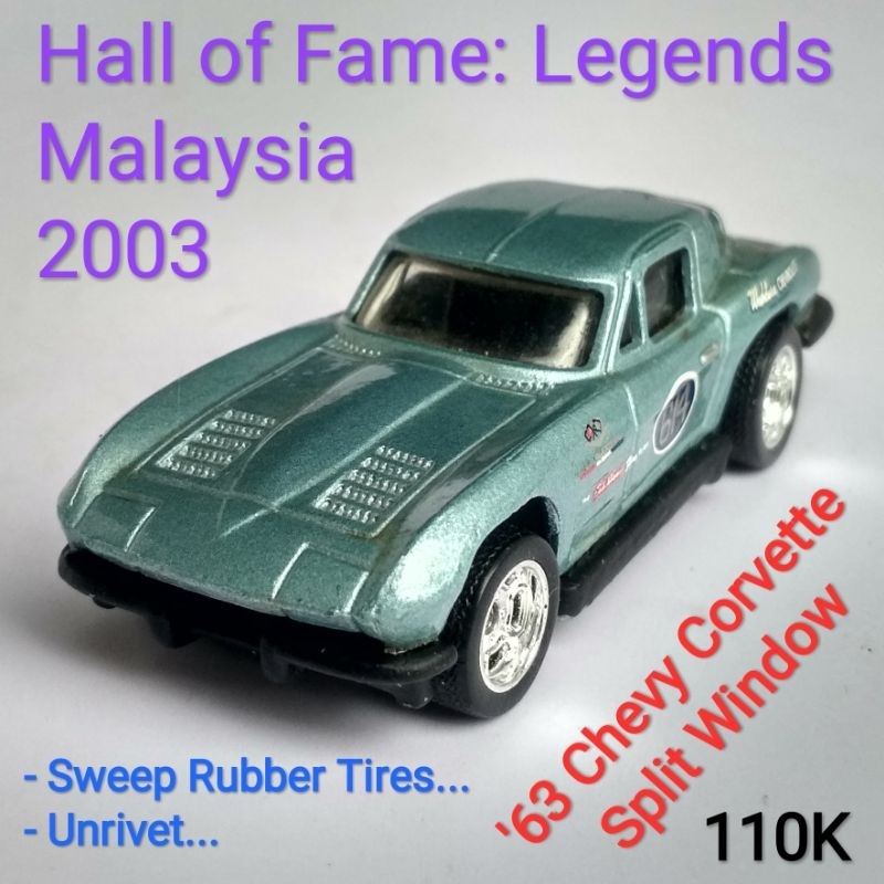 Hot Wheels Hall of Fame Legends 63 Chevy Corvette Split Window