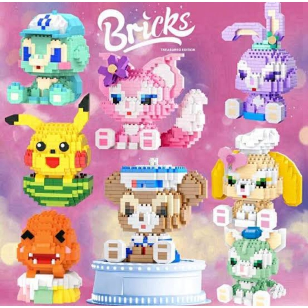 Nano Brick Lego Mini Cute Puzzle Brick Miniatur Mainan Anak