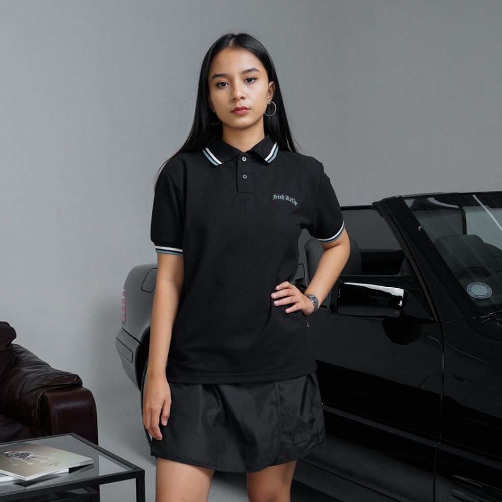 IRISH KELLY Polo Shirt Ocean Black