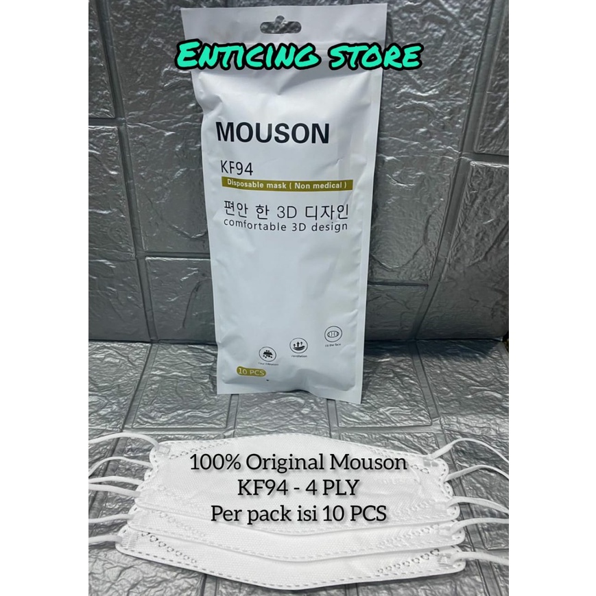 WOW Masker Mouson KF94 Original 4 PLY Korea Premium Emboss