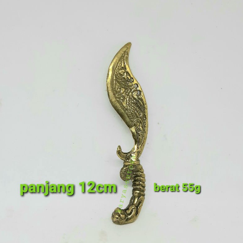 SERENTAK brang antik kujang mini kuningan