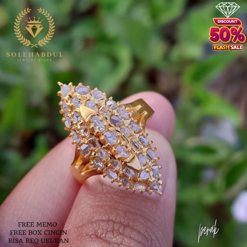 Cincin perak berlian banjar
