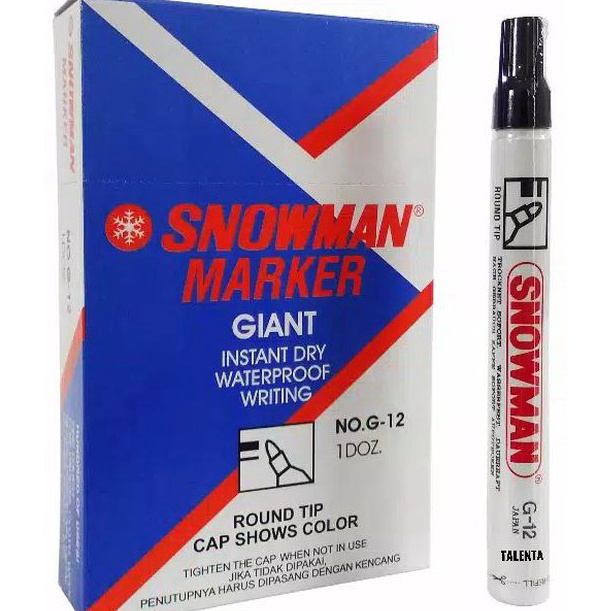 

Terjangkau 12pc SPIDOL PERMANEN SNOWMAN MARKER G 12 SEPIDOL PERMANENT AG 12