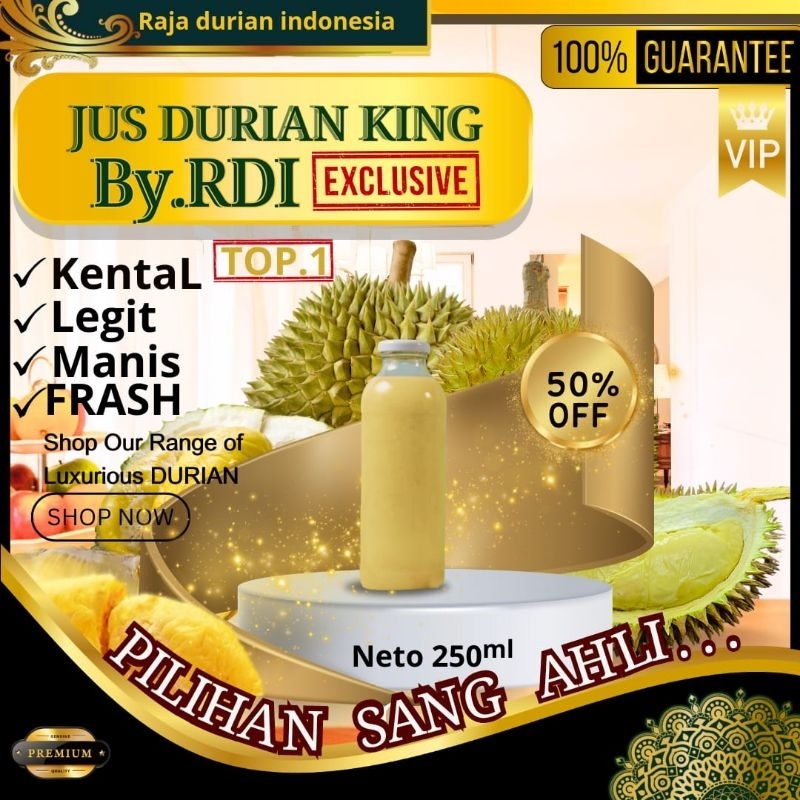 

RDI.cab jak-pusat Jus Durian Murni/JUS DURIAN PREMIUM By RDI
