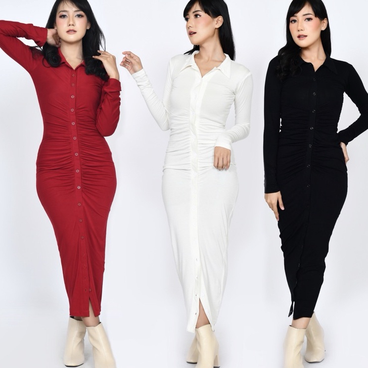 Pusat Original  FAYANNA WRINKLE DRESS