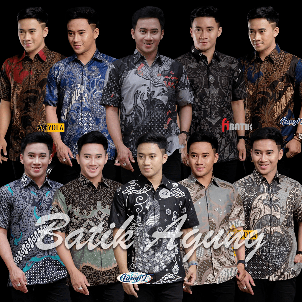 Baju Seragaman Batik Kondangan Pesta Nikahan Keluarga Lengan Pendek Pria Dewasa Remaja Modern Murah
