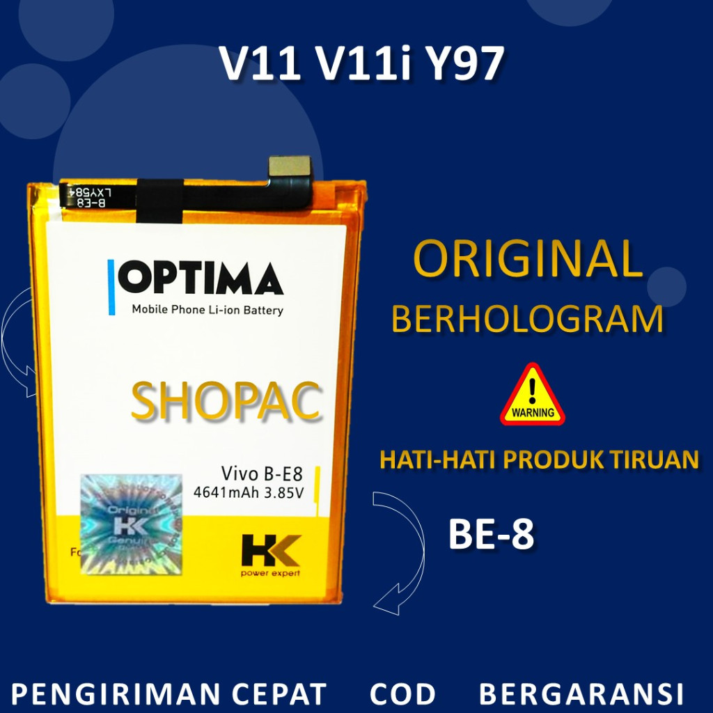 BATERAI VIVO V11 V11i Y97 BE8 BE 8 B-E8 HK OPTIMA