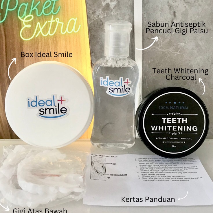 IDEAL SMILE GIGI ATAS BAWAH GIGI LEPAS PASANG VENEER snap on smile