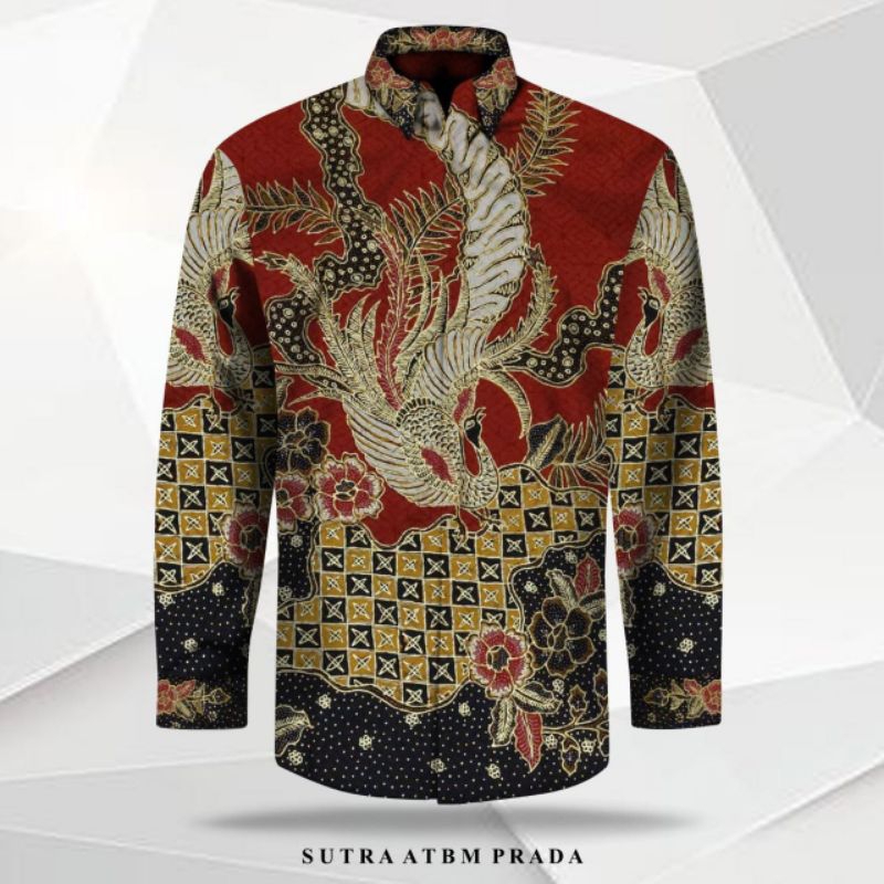 kain batik tulis prada emas bahan sutera batik tulis pria prada sutera