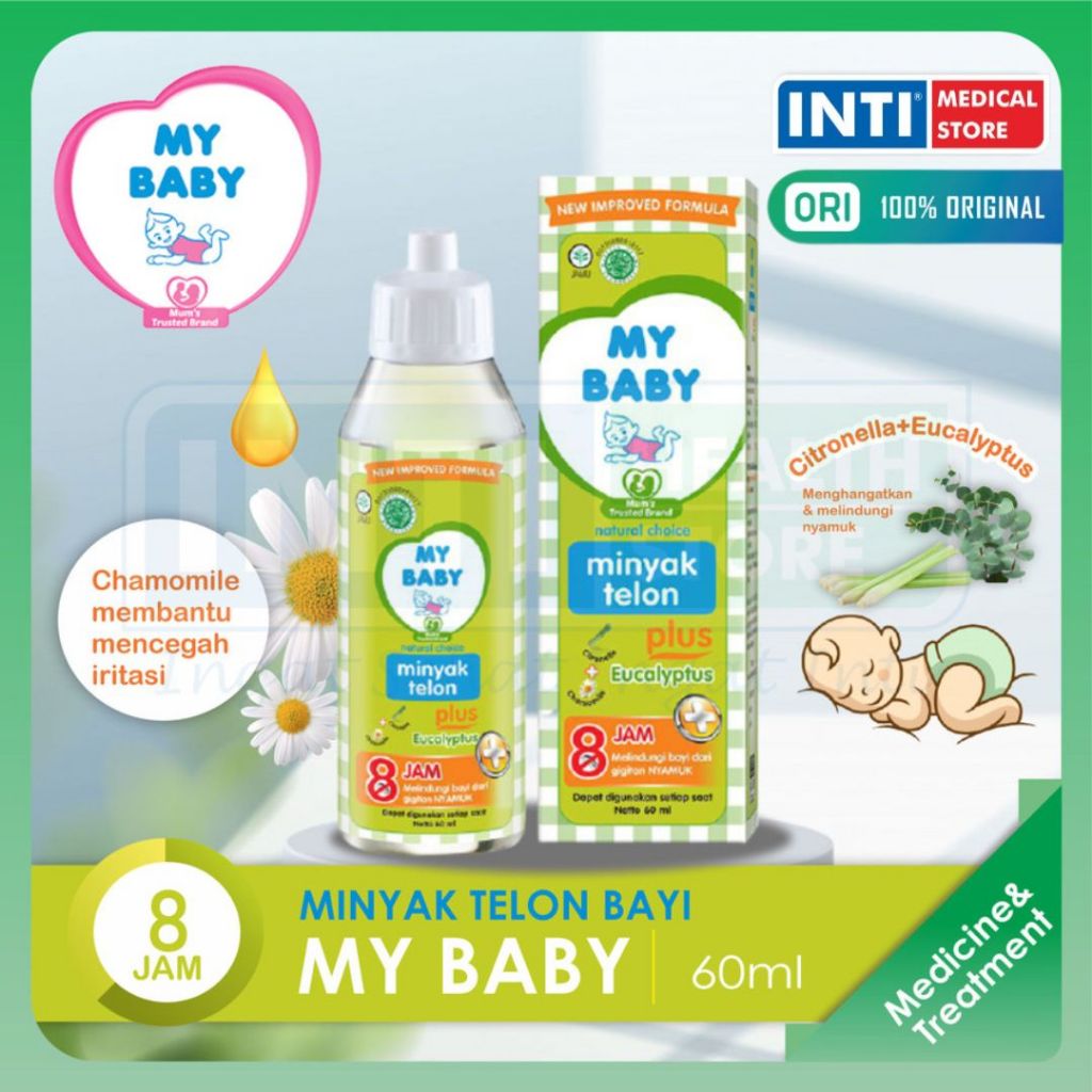 My Baby | Minyak Telon Plus 60 ml | Minyak Telon Bayi 60 ml My Baby