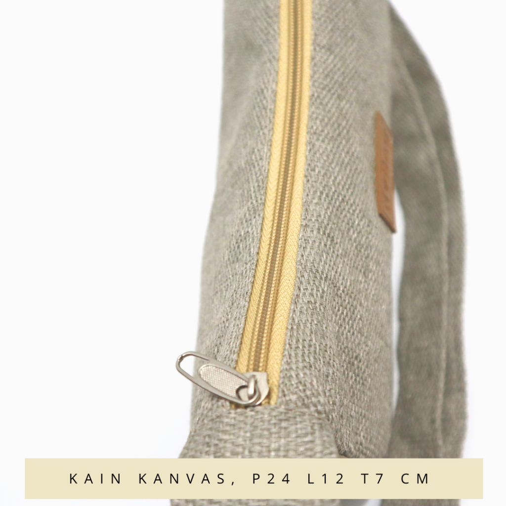 TERLARIS Tas handbag / Selempang kanvas/ bahu bucket lokal bahan Waistbag kanvas kecil unutuk wanita