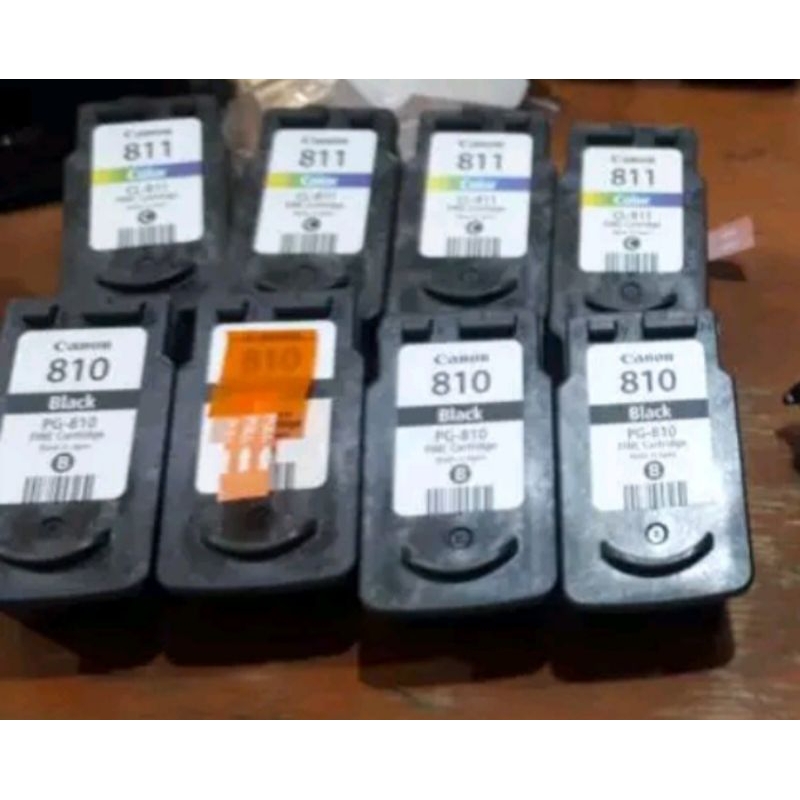 Cartridge canon pg810 bk 811 color second siap pakai