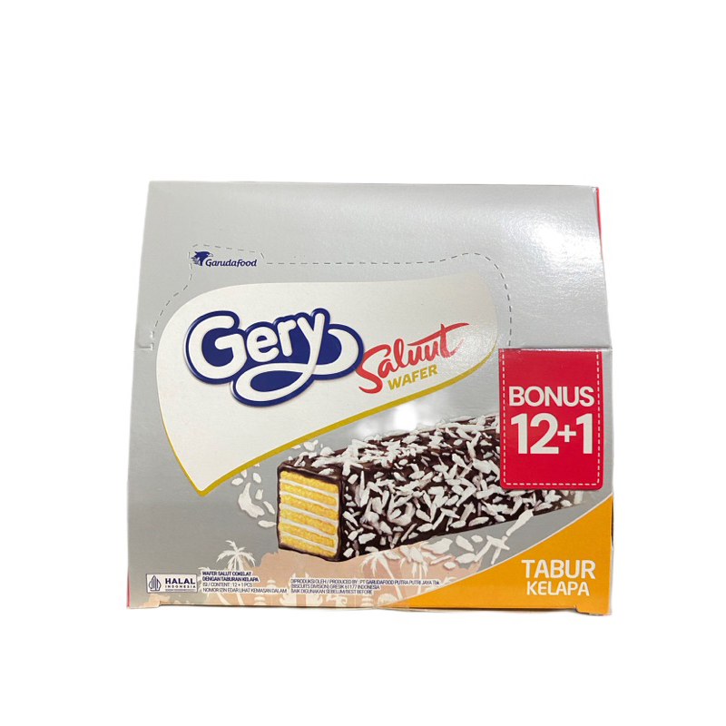 

Geri Salut Wafer Tabur Kelapa 1 Box isi 13 Pcs