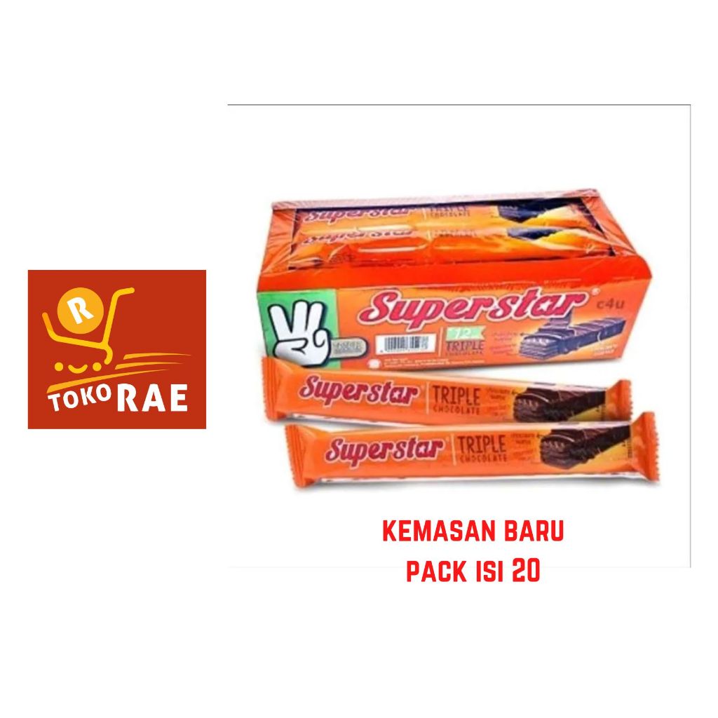 

Superstar Wafer Triple Chocolate (KEMASAN BARU) isi 20pcs