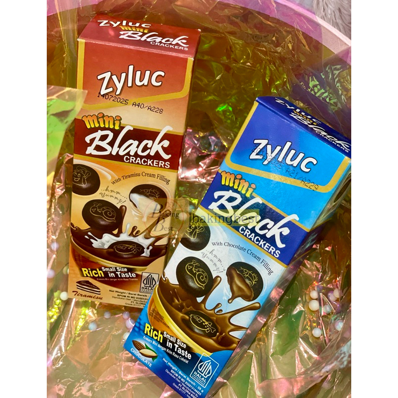 Snack Cemilan Mini Black Crackers & Stick Box Zyluc Coklat , Tiramisu & Vegetable Halal BPOM RI MD