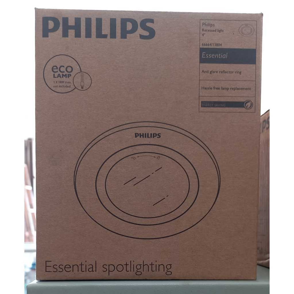 Rumah Lampu Downlight Philips 4 Inch Silver