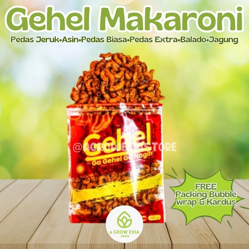 

GEHEL MAKARONI PEDAS DAUN JERUK ASIN BALADO 200 GR - CEMILAN / MAKANAN RINGAN