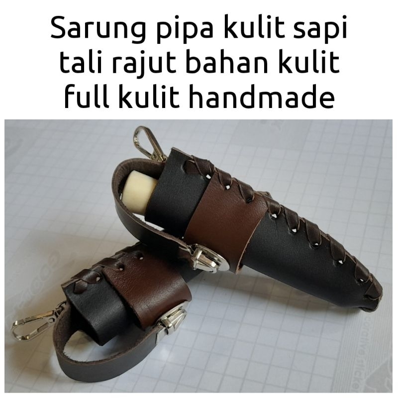 sarung kulit pipa rokok rajut handmade