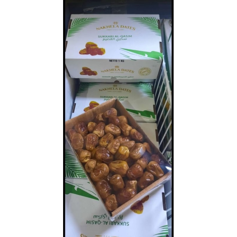 

1 Kg Kurma Sukkari Alqasem Nekhela Dates Ekslusive.