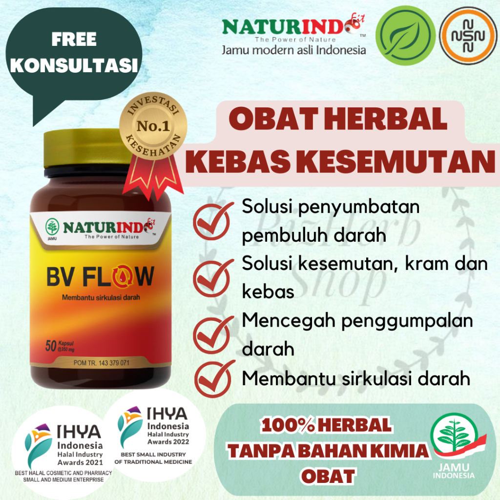 Obat Kesemutan dan Kebas Varises Melancarkan Peredaran Darah BV FLOW NATURINDO