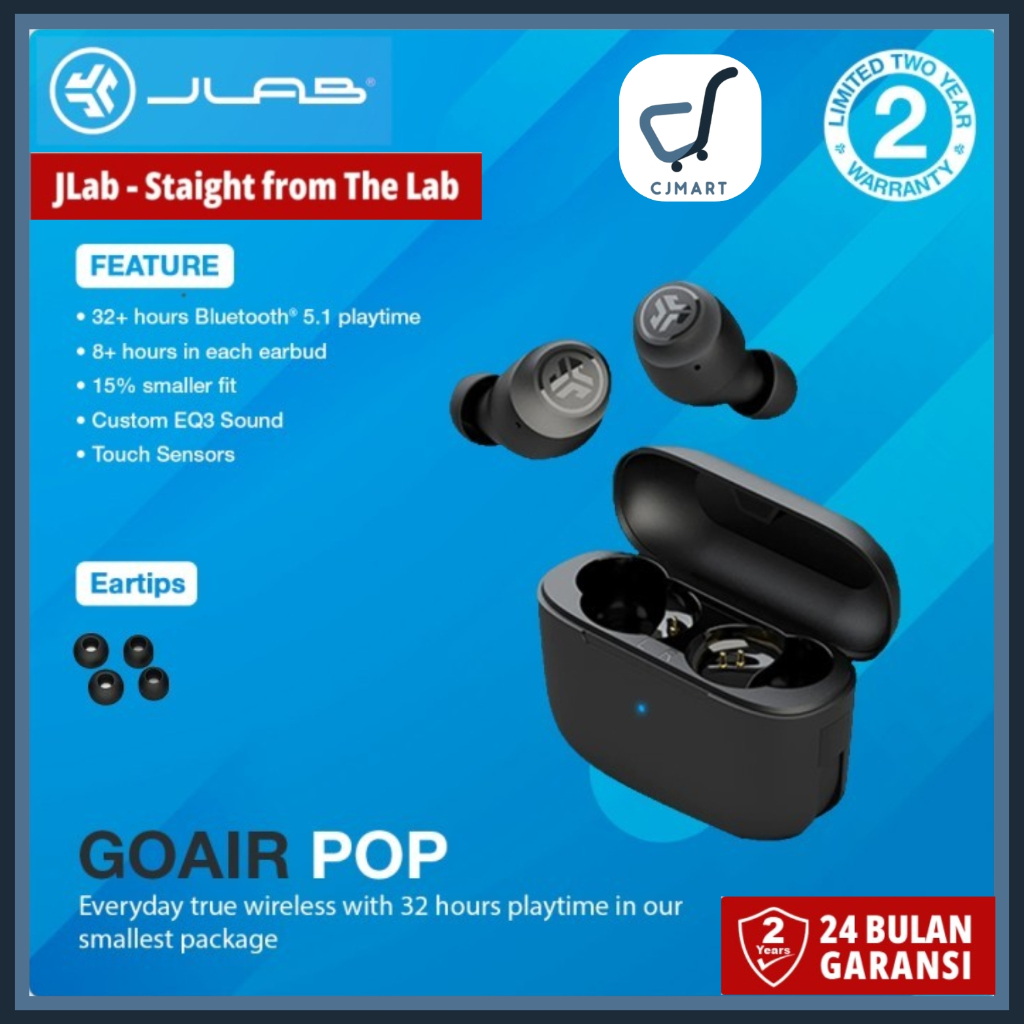 JLab GO AIR POP TWS Bluetooth Earphone Mini Earbuds Gaming Wireless